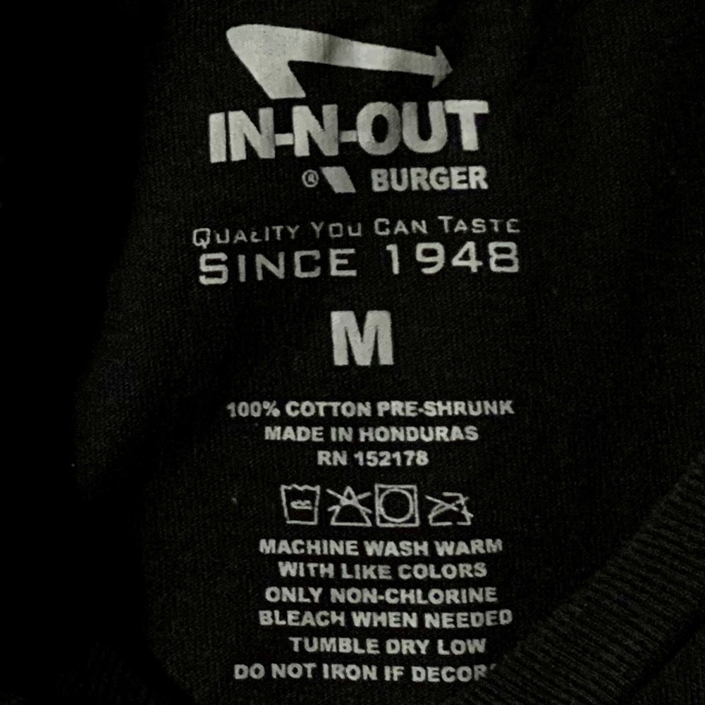 Vintage In-N-Out Black Graphic T-Shirt - Picture 3 of 3